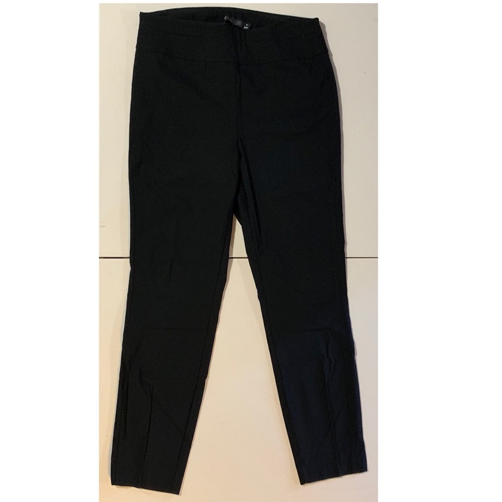 7th ave black pull on slim leg pants